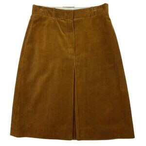 Holland & Holland London Corduroy Skirt 12 Brown A-Line Fox Hunt Heritage